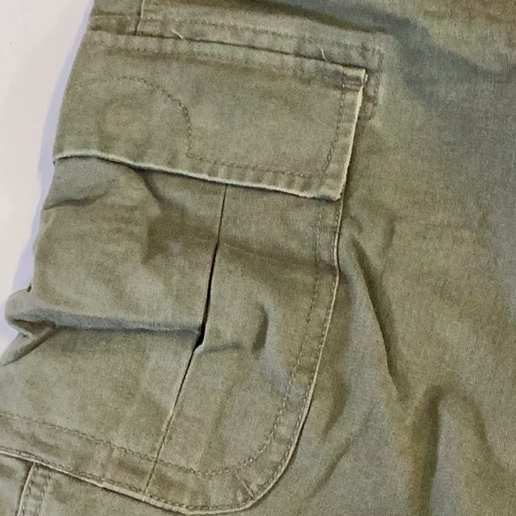 Transcript  Grey/Green Shorts - Picture 6 of 11